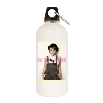 Emily Browning White Water Bottle With Carabiner