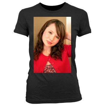 Emily Browning Women's Junior Cut Crewneck T-Shirt