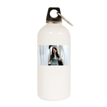 Emily Browning White Water Bottle With Carabiner