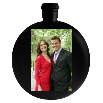 Emily Deschanel Round Flask