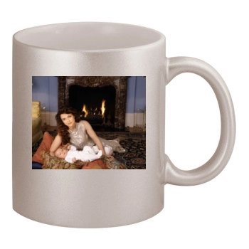 Emma Samms 11oz Metallic Silver Mug