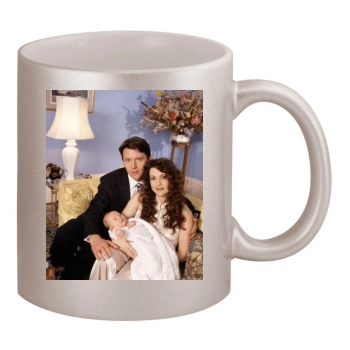 Emma Samms 11oz Metallic Silver Mug