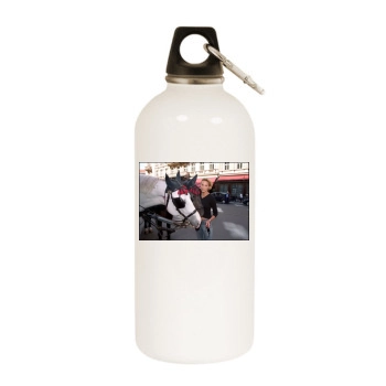 Emma Sjoberg White Water Bottle With Carabiner