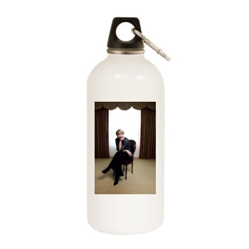 Emma Thompson White Water Bottle With Carabiner