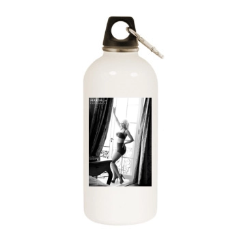 Christina Aguilera White Water Bottle With Carabiner