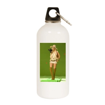 Christina Aguilera White Water Bottle With Carabiner