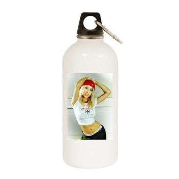 Christina Aguilera White Water Bottle With Carabiner