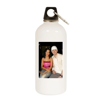 Christina Aguilera White Water Bottle With Carabiner