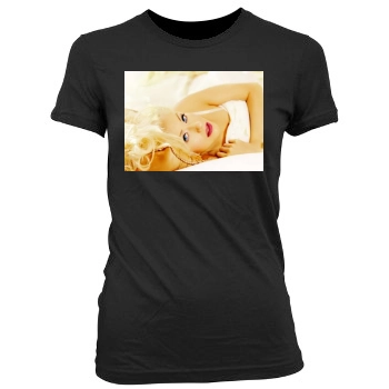 Christina Aguilera Women's Junior Cut Crewneck T-Shirt