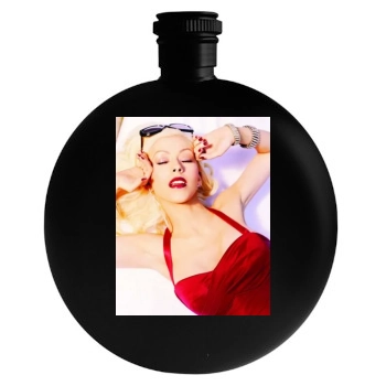 Christina Aguilera Round Flask