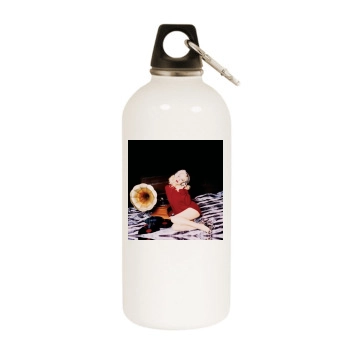 Christina Aguilera White Water Bottle With Carabiner