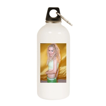 Christina Aguilera White Water Bottle With Carabiner