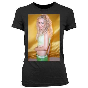 Christina Aguilera Women's Junior Cut Crewneck T-Shirt