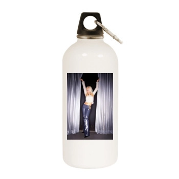 Christina Aguilera White Water Bottle With Carabiner