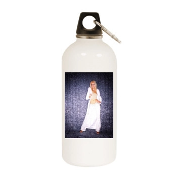 Christina Aguilera White Water Bottle With Carabiner