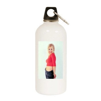 Christina Aguilera White Water Bottle With Carabiner