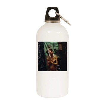 Christina Aguilera White Water Bottle With Carabiner