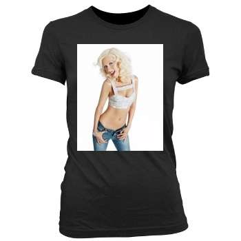 Christina Aguilera Women's Junior Cut Crewneck T-Shirt