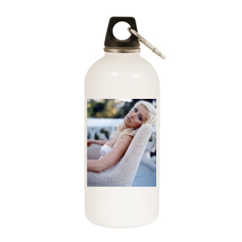 Christina Aguilera White Water Bottle With Carabiner