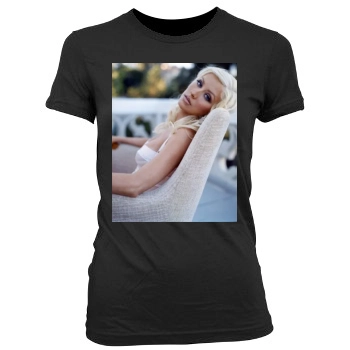 Christina Aguilera Women's Junior Cut Crewneck T-Shirt