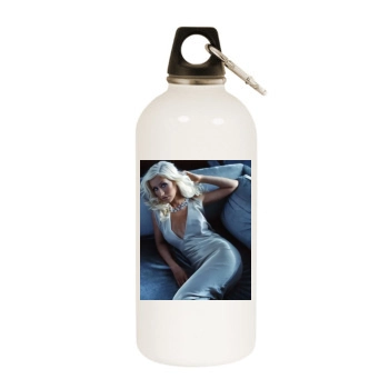 Christina Aguilera White Water Bottle With Carabiner