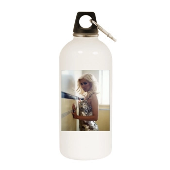 Christina Aguilera White Water Bottle With Carabiner