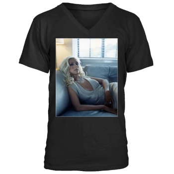 Christina Aguilera Men's V-Neck T-Shirt