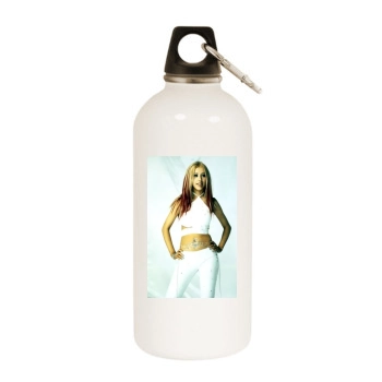 Christina Aguilera White Water Bottle With Carabiner