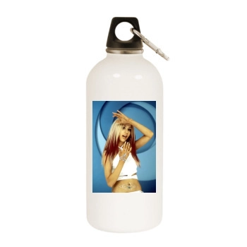 Christina Aguilera White Water Bottle With Carabiner