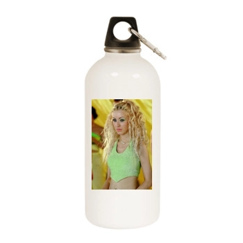 Christina Aguilera White Water Bottle With Carabiner