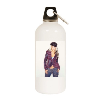 Christina Aguilera White Water Bottle With Carabiner