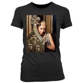 Christina Aguilera Women's Junior Cut Crewneck T-Shirt