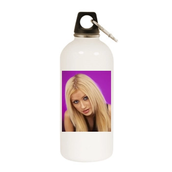 Christina Aguilera White Water Bottle With Carabiner