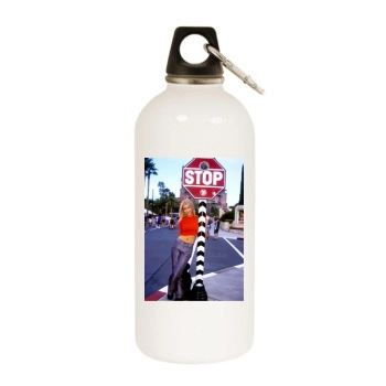 Christina Aguilera White Water Bottle With Carabiner