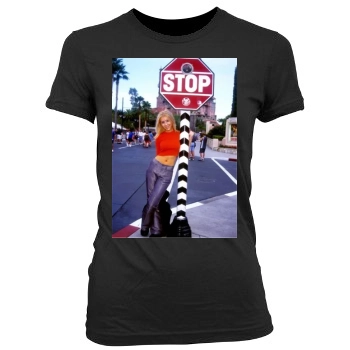 Christina Aguilera Women's Junior Cut Crewneck T-Shirt