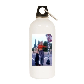 Christina Aguilera White Water Bottle With Carabiner