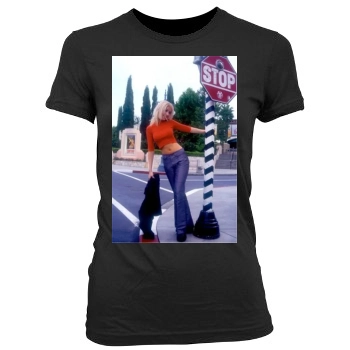 Christina Aguilera Women's Junior Cut Crewneck T-Shirt