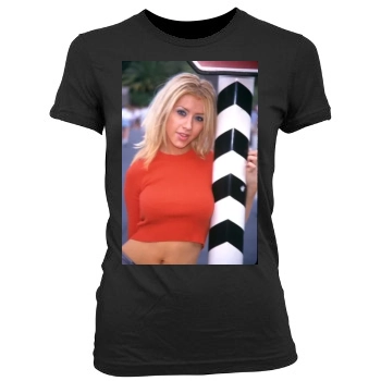 Christina Aguilera Women's Junior Cut Crewneck T-Shirt