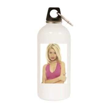 Christina Aguilera White Water Bottle With Carabiner