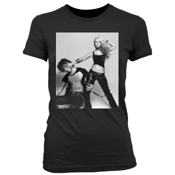 Christina Aguilera Women's Junior Cut Crewneck T-Shirt