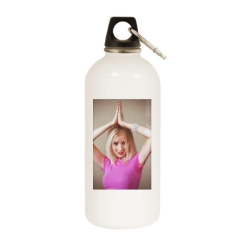 Christina Aguilera White Water Bottle With Carabiner