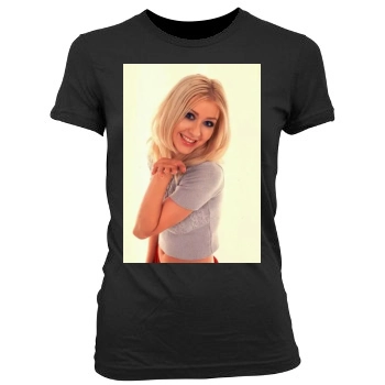 Christina Aguilera Women's Junior Cut Crewneck T-Shirt