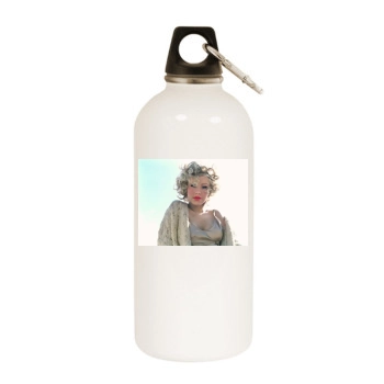 Christina Aguilera White Water Bottle With Carabiner