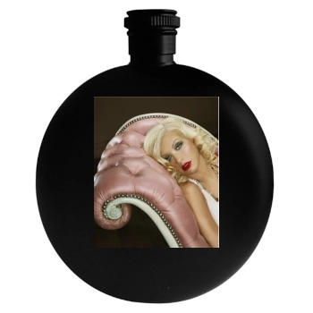 Christina Aguilera Round Flask