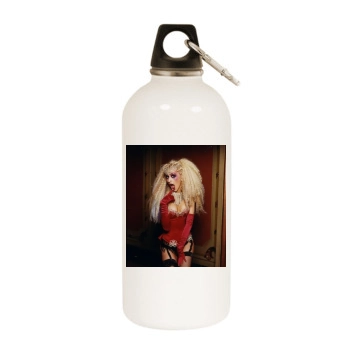 Christina Aguilera White Water Bottle With Carabiner