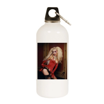 Christina Aguilera White Water Bottle With Carabiner