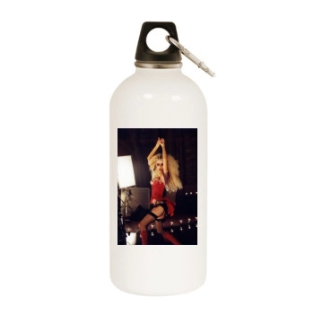 Christina Aguilera White Water Bottle With Carabiner