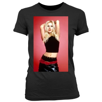 Christina Aguilera Women's Junior Cut Crewneck T-Shirt