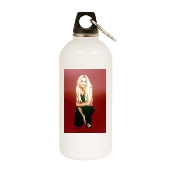 Christina Aguilera White Water Bottle With Carabiner