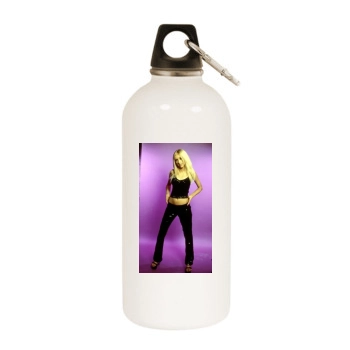 Christina Aguilera White Water Bottle With Carabiner